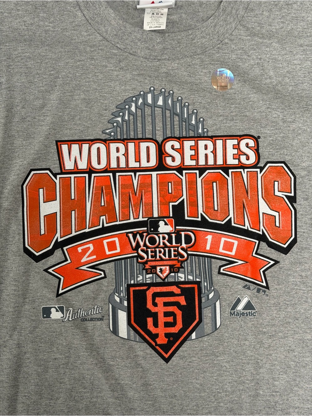 2010 San Francisco Giants World Series Champions Tee Shirt